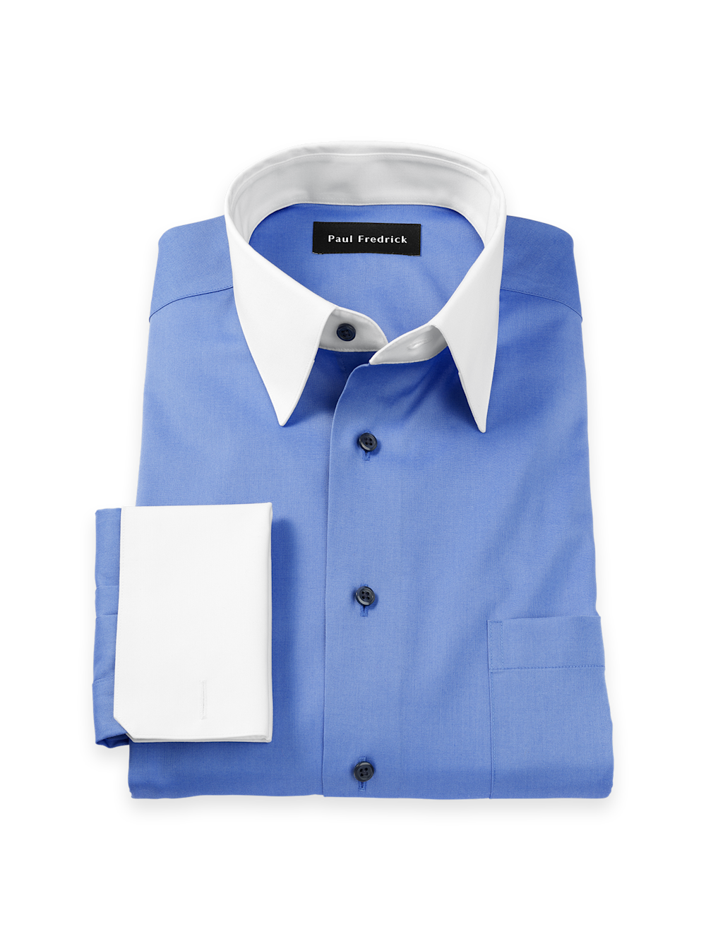 Product Image of Comfort Stretch Non-iron Solid Dress Shirt-French Blue