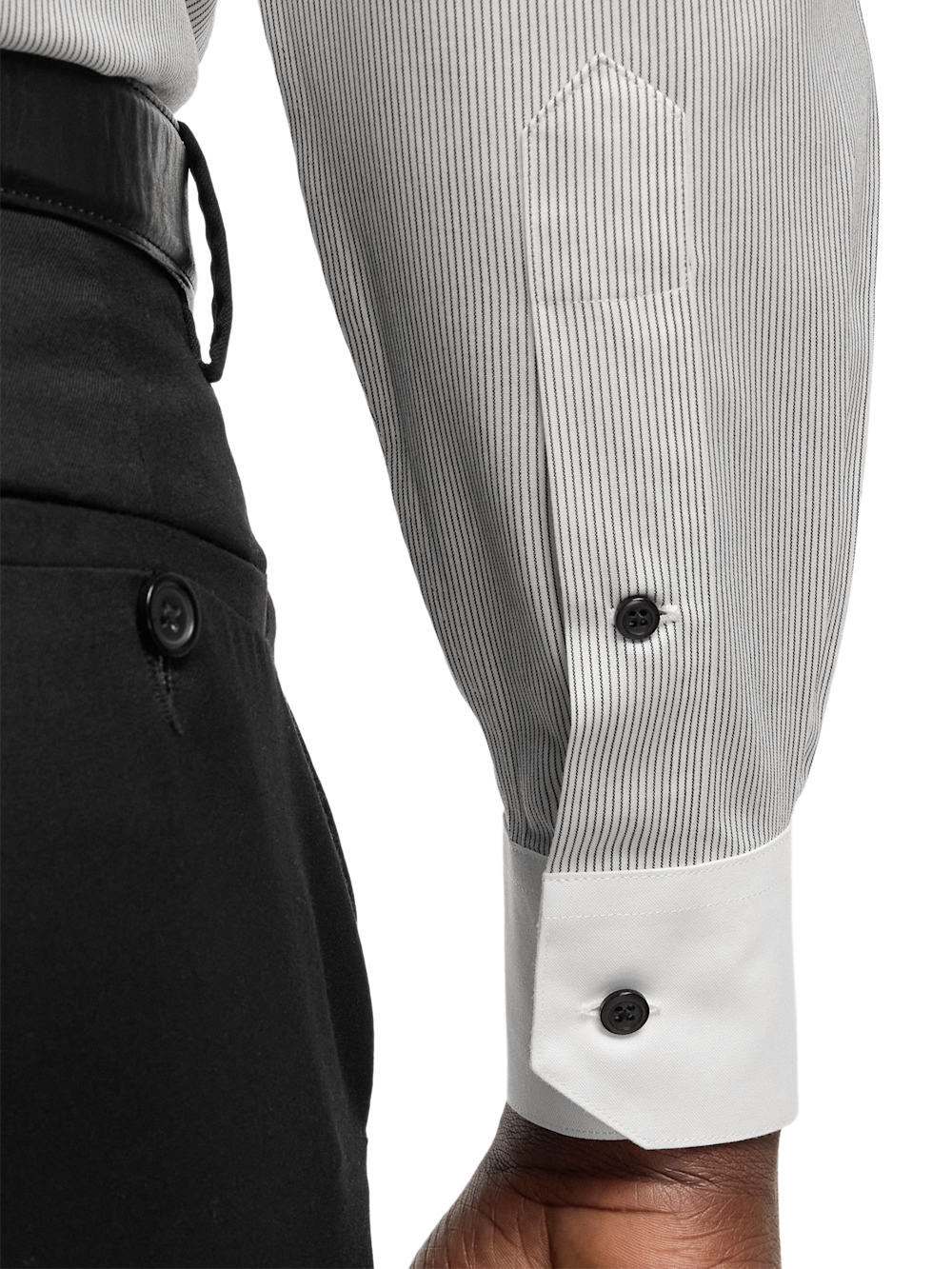 Alternate Image of Comfort Stretch Non-iron Stripe Dress Shirt-3