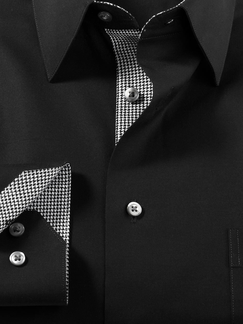 Alternate Image of Comfort Stretch Non-iron Solid Dress Shirt With Contrast Trim-5