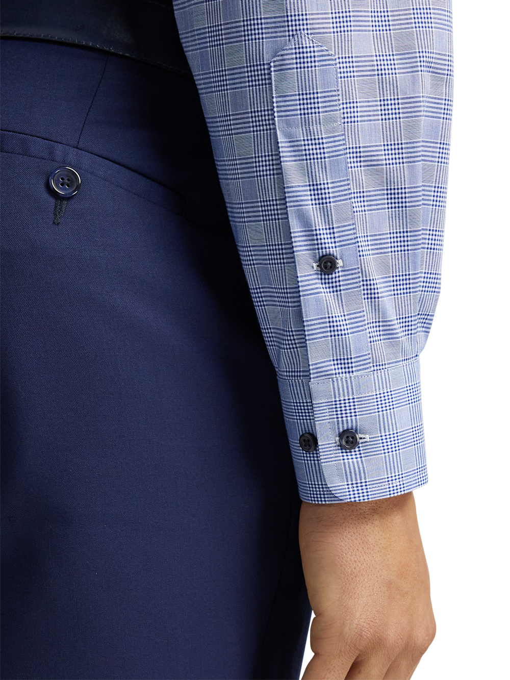 Alternate Image of Non-iron Cotton Plaid Dress Shirt With Contrast Trim-3