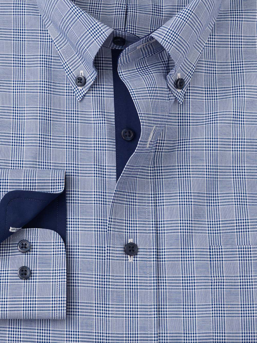 Alternate Image of Non-iron Cotton Plaid Dress Shirt With Contrast Trim-5