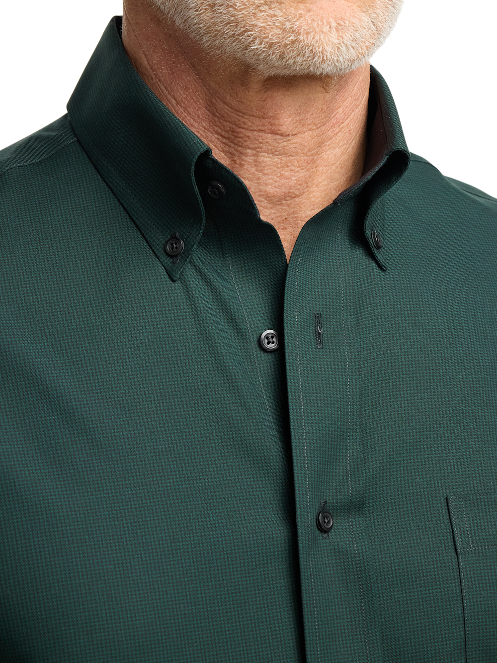 Alternate Image of Non-iron Cotton Houndstooth Dress Shirt With Contrast Trim-2