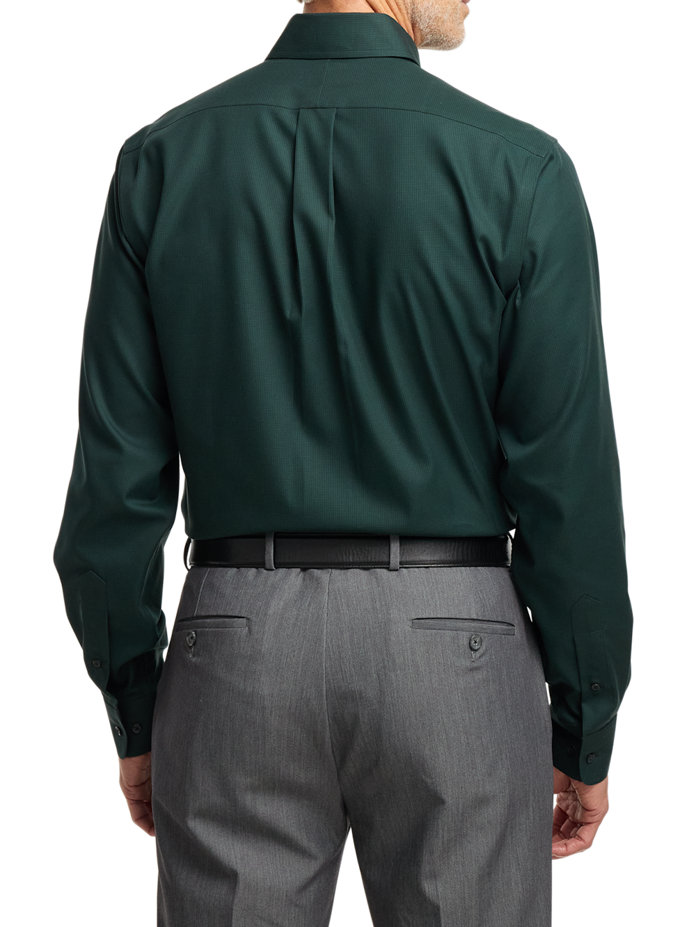 Alternate Image of Non-iron Cotton Houndstooth Dress Shirt With Contrast Trim-4