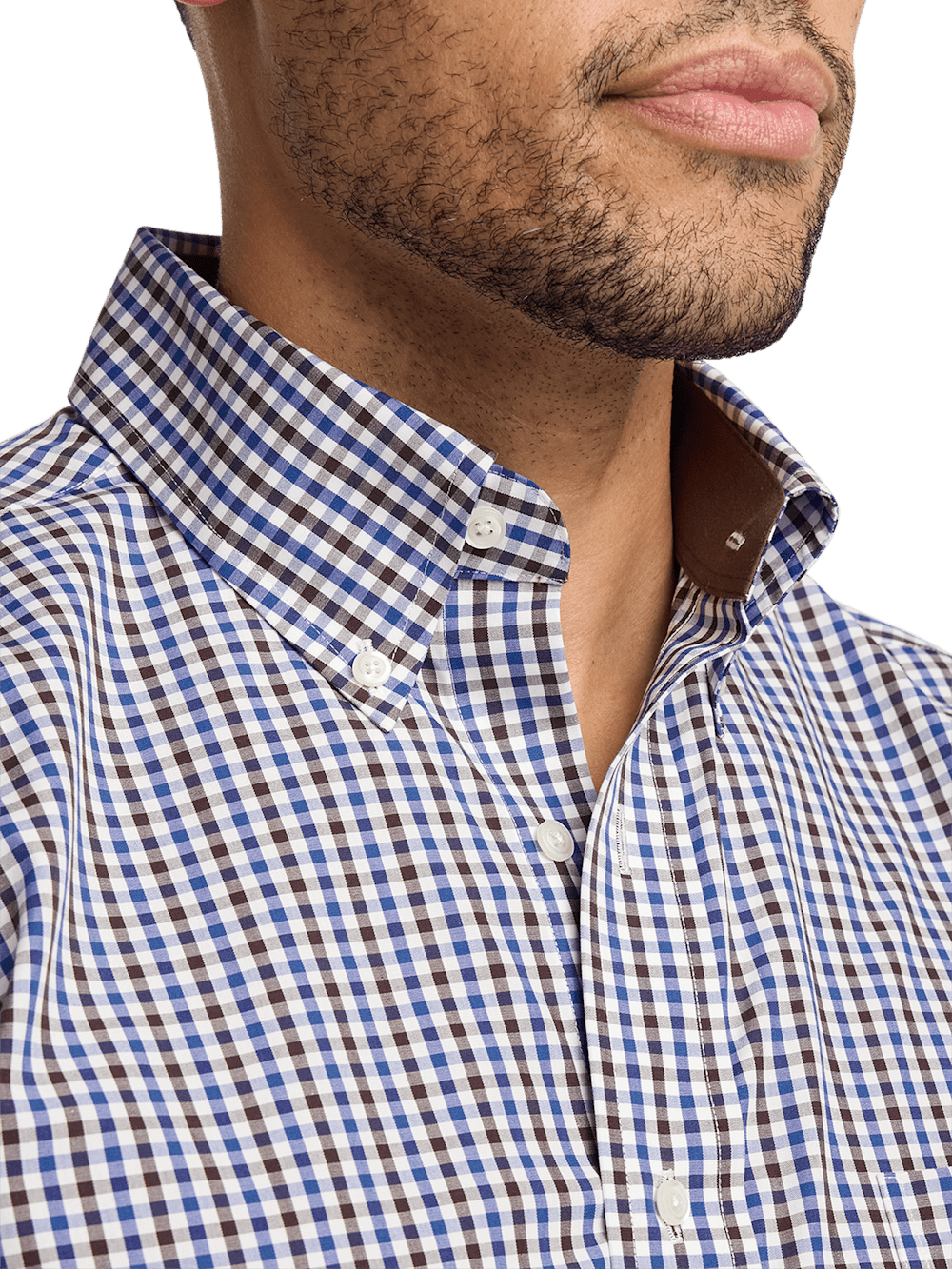 Alternate Image of Non-iron Cotton Gingham Dress Shirt With Contrast Trim-2