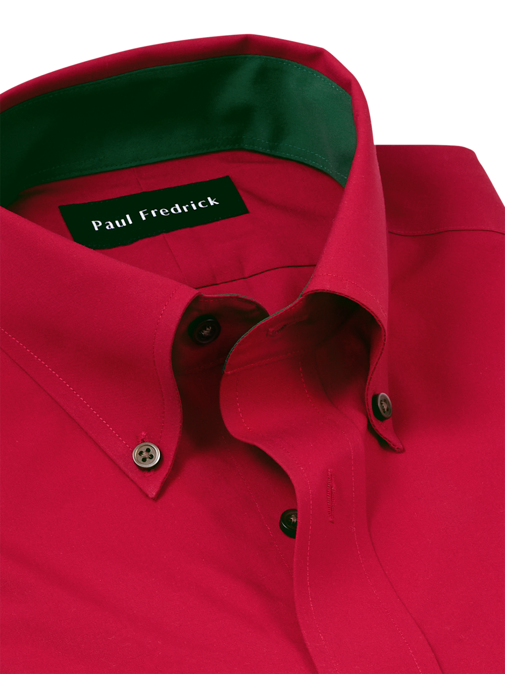 Alternate Image of Non-iron Cotton Solid Dress Shirt With Contrast Trim-6