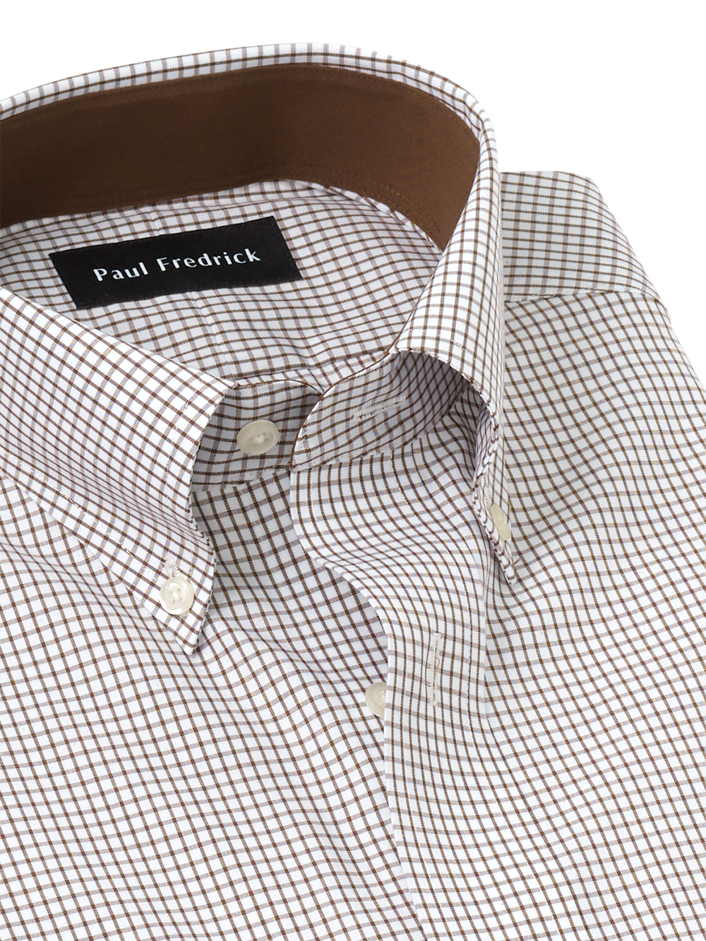 Alternate Image of Non-iron Cotton Check Dress Shirt With Contrast Trim-6