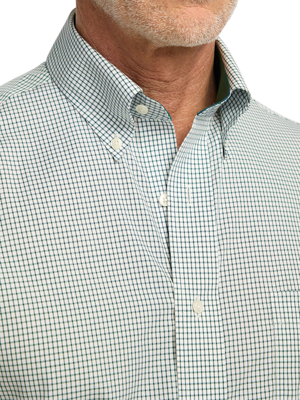 Alternate Image of Non-iron Cotton Check Dress Shirt With Contrast Trim-2