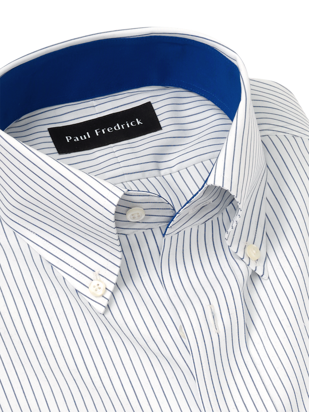 Alternate Image of Non-iron Cotton Stripe Dress Shirt With Contrast Trim-6