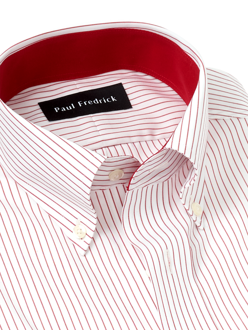 Alternate Image of Non-iron Cotton Stripe Dress Shirt With Contrast Trim-6