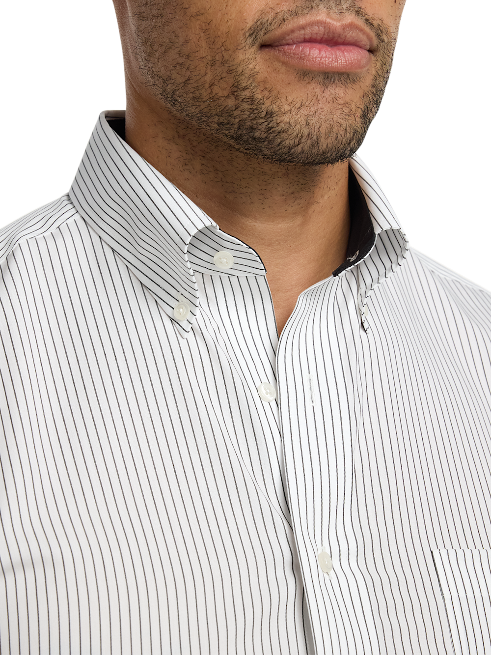 Alternate Image of Non-iron Cotton Stripe Dress Shirt With Contrast Trim-2