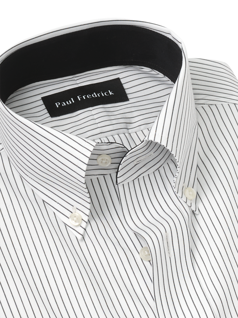 Alternate Image of Non-iron Cotton Stripe Dress Shirt With Contrast Trim-6