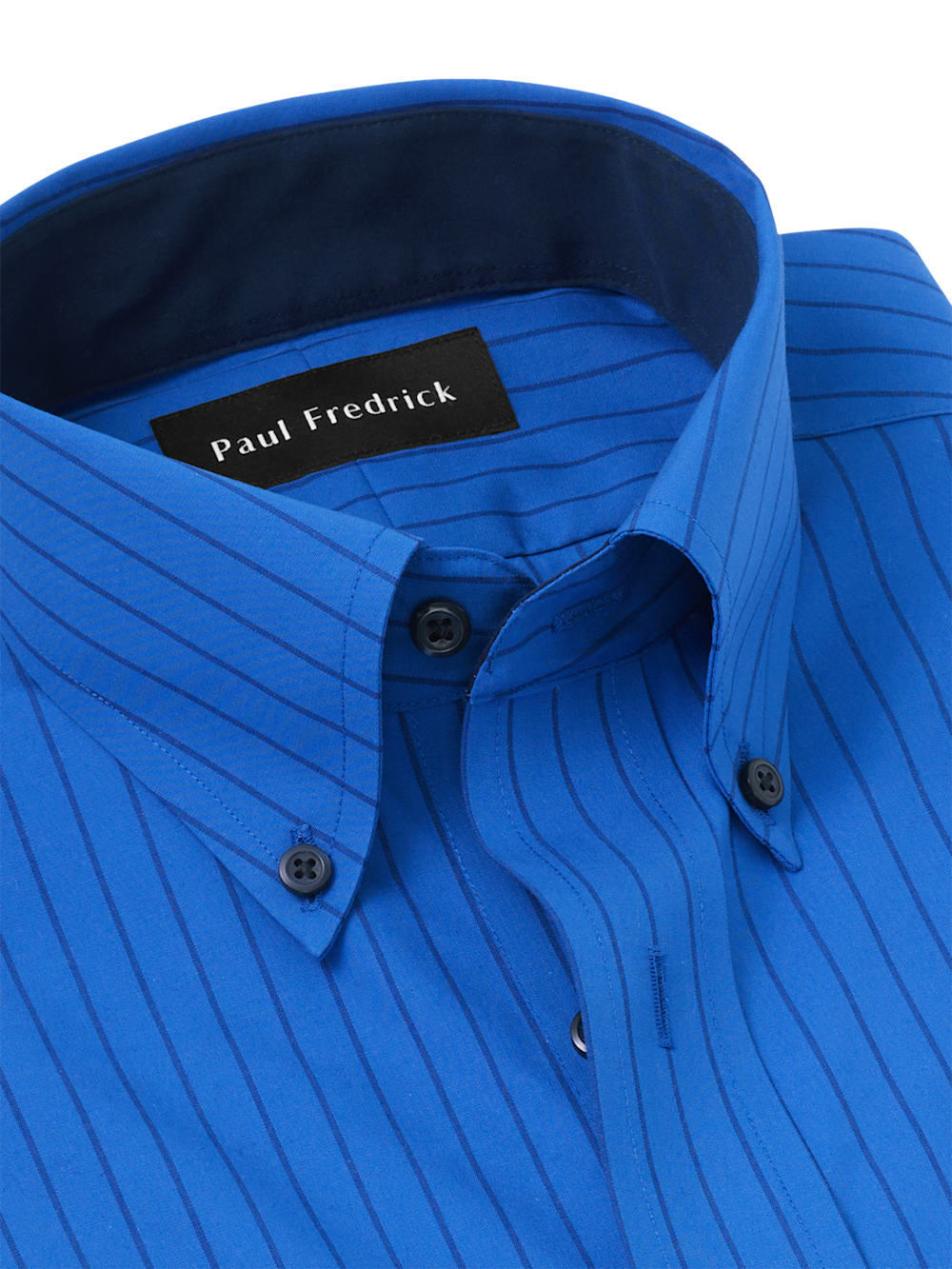 Alternate Image of Non-iron Cotton Stripe Dress Shirt With Contrast Trim-6