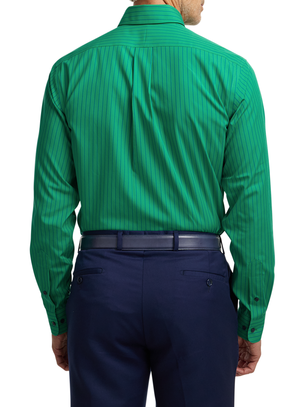 Alternate Image of Non-iron Cotton Stripe Dress Shirt With Contrast Trim-4