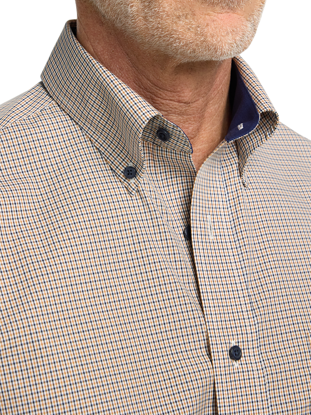 Alternate Image of Non-iron Cotton Check Dress Shirt With Contrast Trim-2