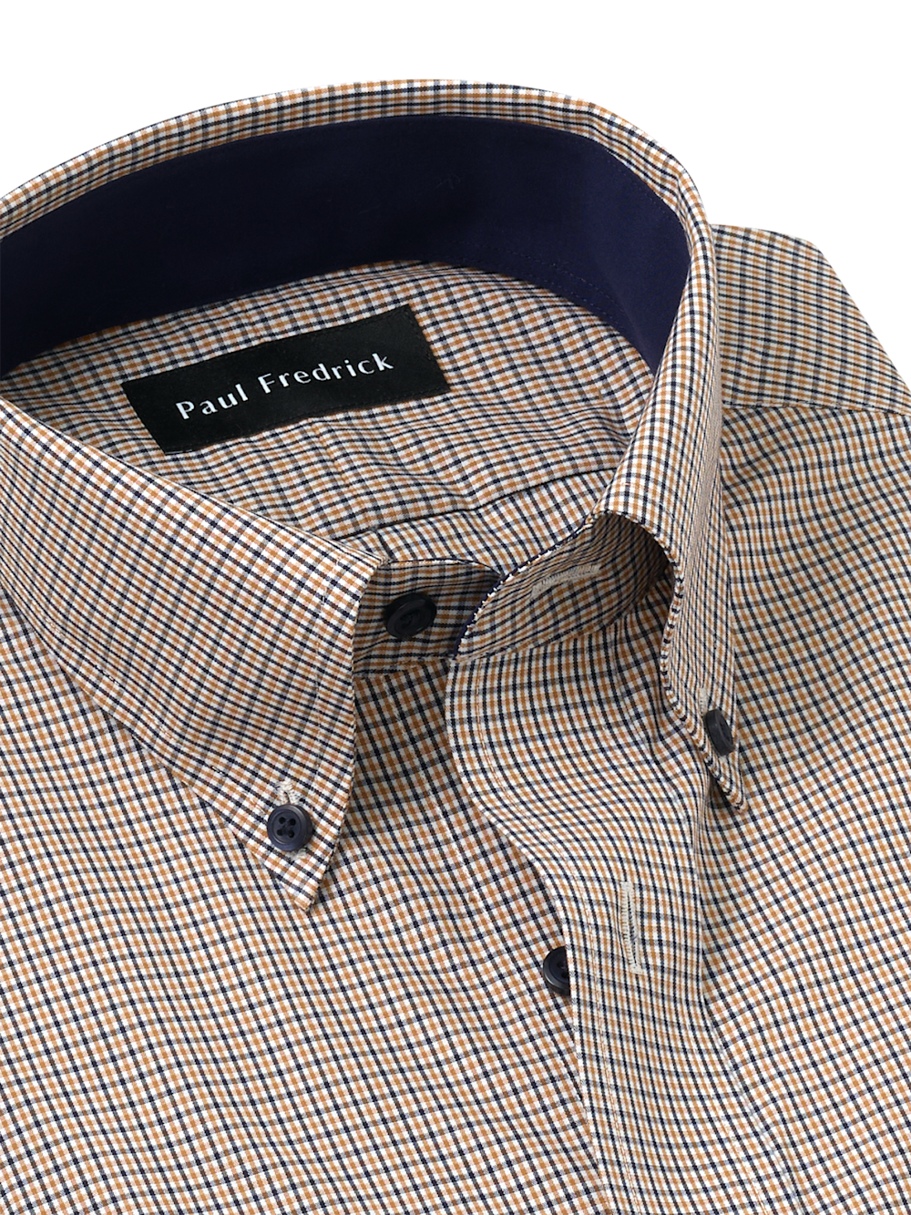 Alternate Image of Non-iron Cotton Check Dress Shirt With Contrast Trim-6