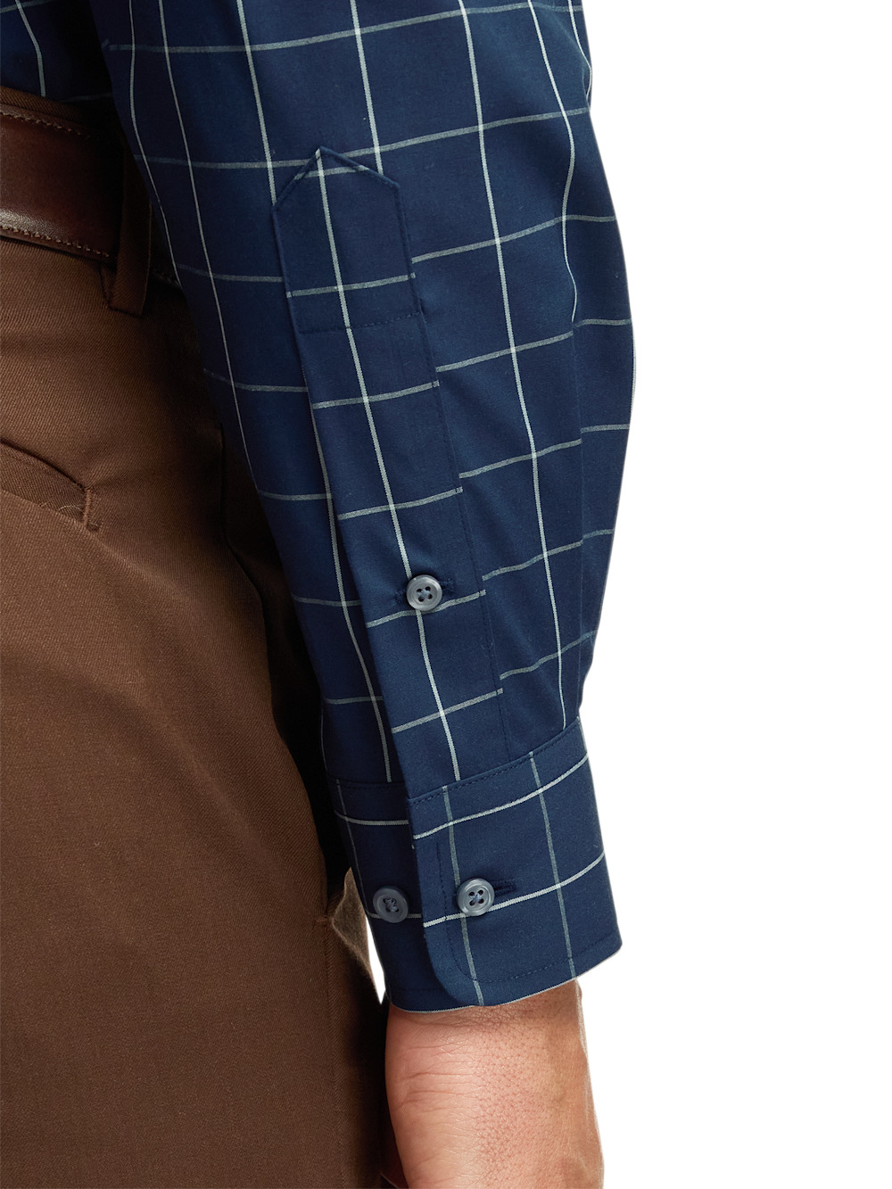Alternate Image of Non-iron Cotton Windowpane Dress Shirt-3