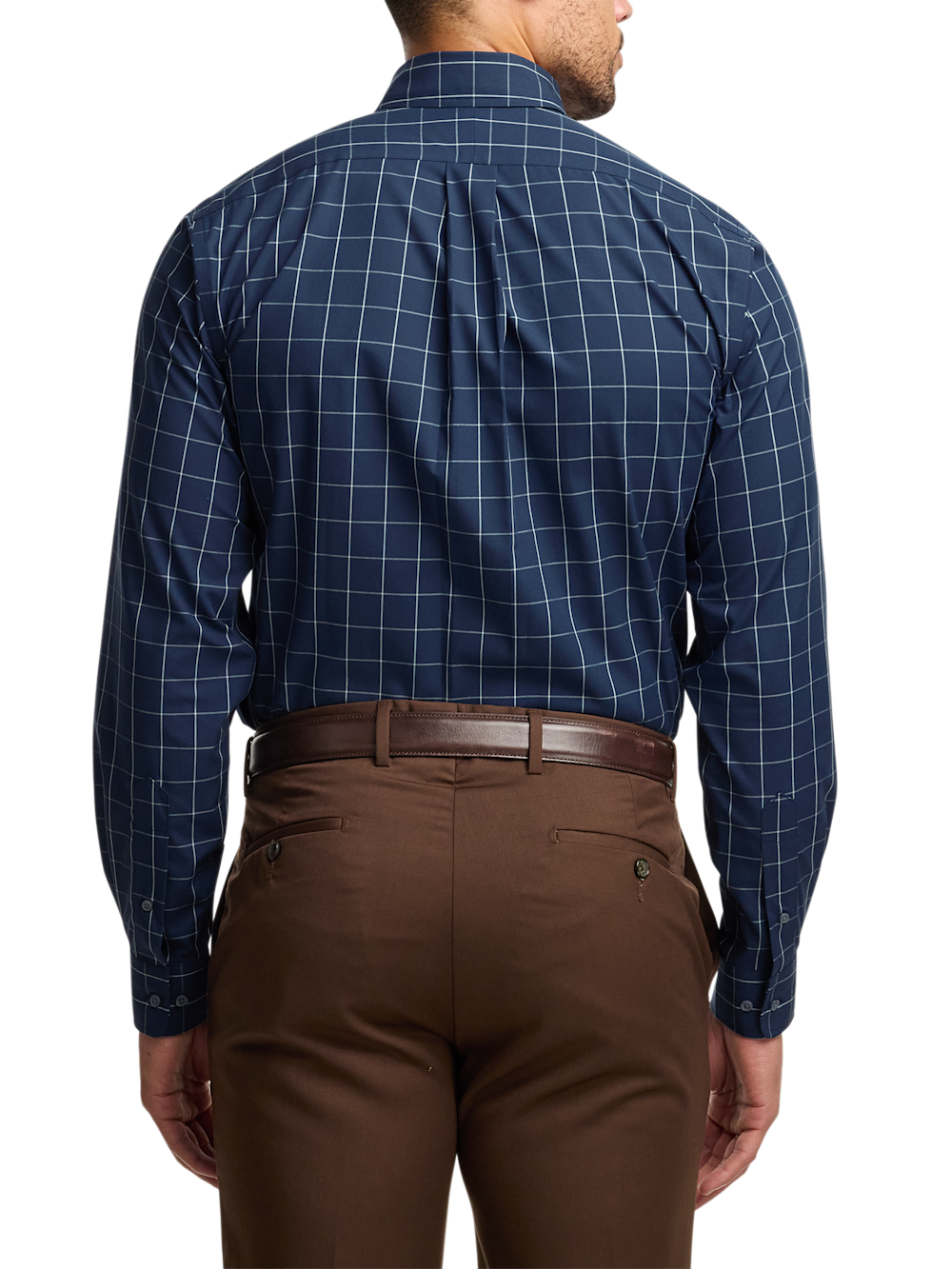 Alternate Image of Non-iron Cotton Windowpane Dress Shirt-4