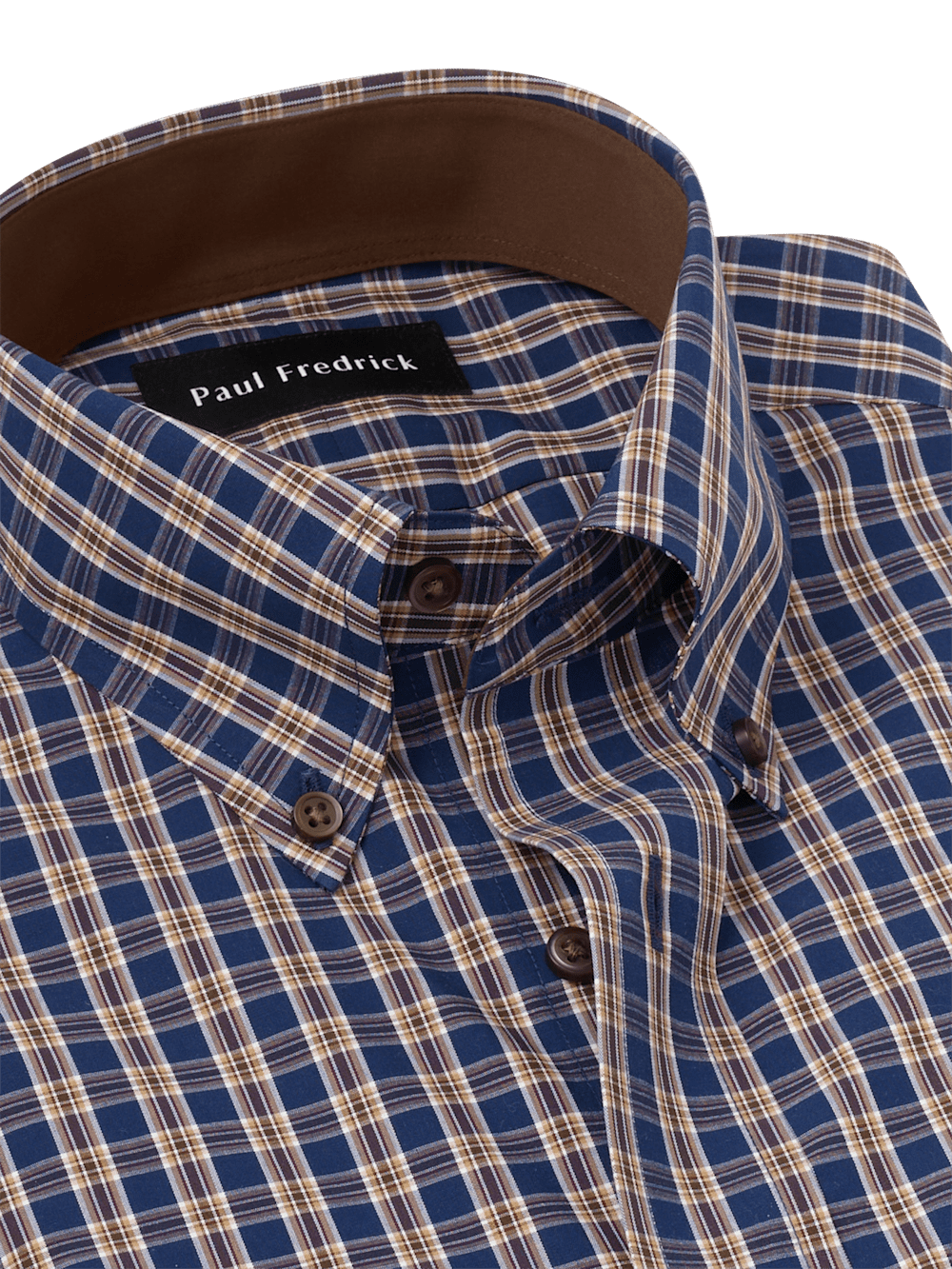 Alternate Image of Non-iron Cotton Plaid Dress Shirt With Contrast Trim-6