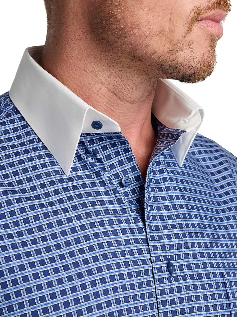 Alternate Image of Comfort Stretch Non-iron Check Dress Shirt-2