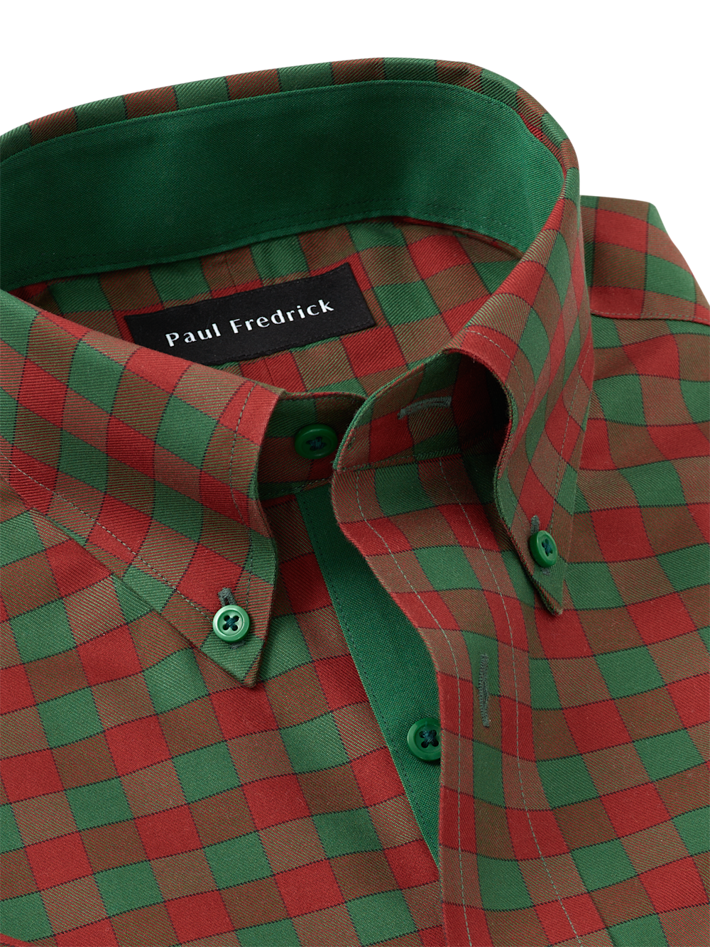 Alternate Image of Comfort Stretch Non-iron Check Dress Shirt With Contrast Trim-6