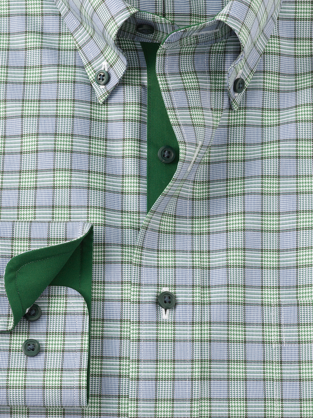 Alternate Image of Comfort Stretch Non-iron Plaid Dress Shirt With Contrast Trim-5