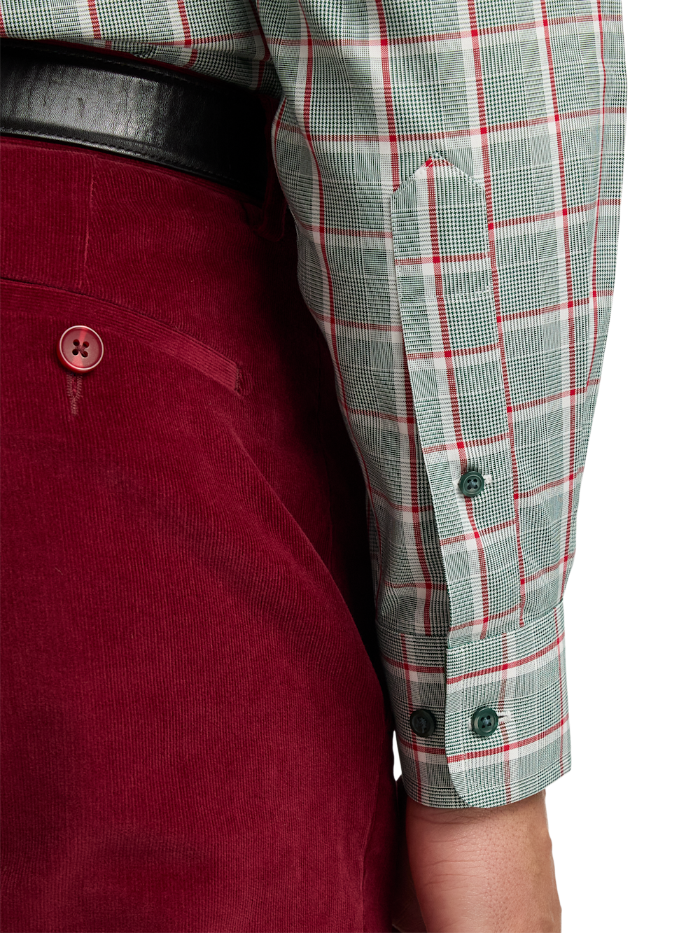 Alternate Image of Comfort Stretch Non-iron Plaid Dress Shirt With Contrast Trim-3