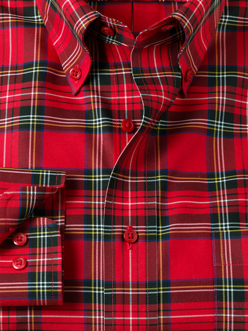 Alternate Image of Comfort Stretch Non-iron Plaid Dress Shirt-5