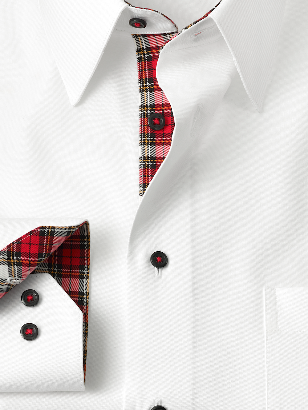 Alternate Image of Comfort Stretch Non-iron Solid Dress Shirt With Contrast Trim-5