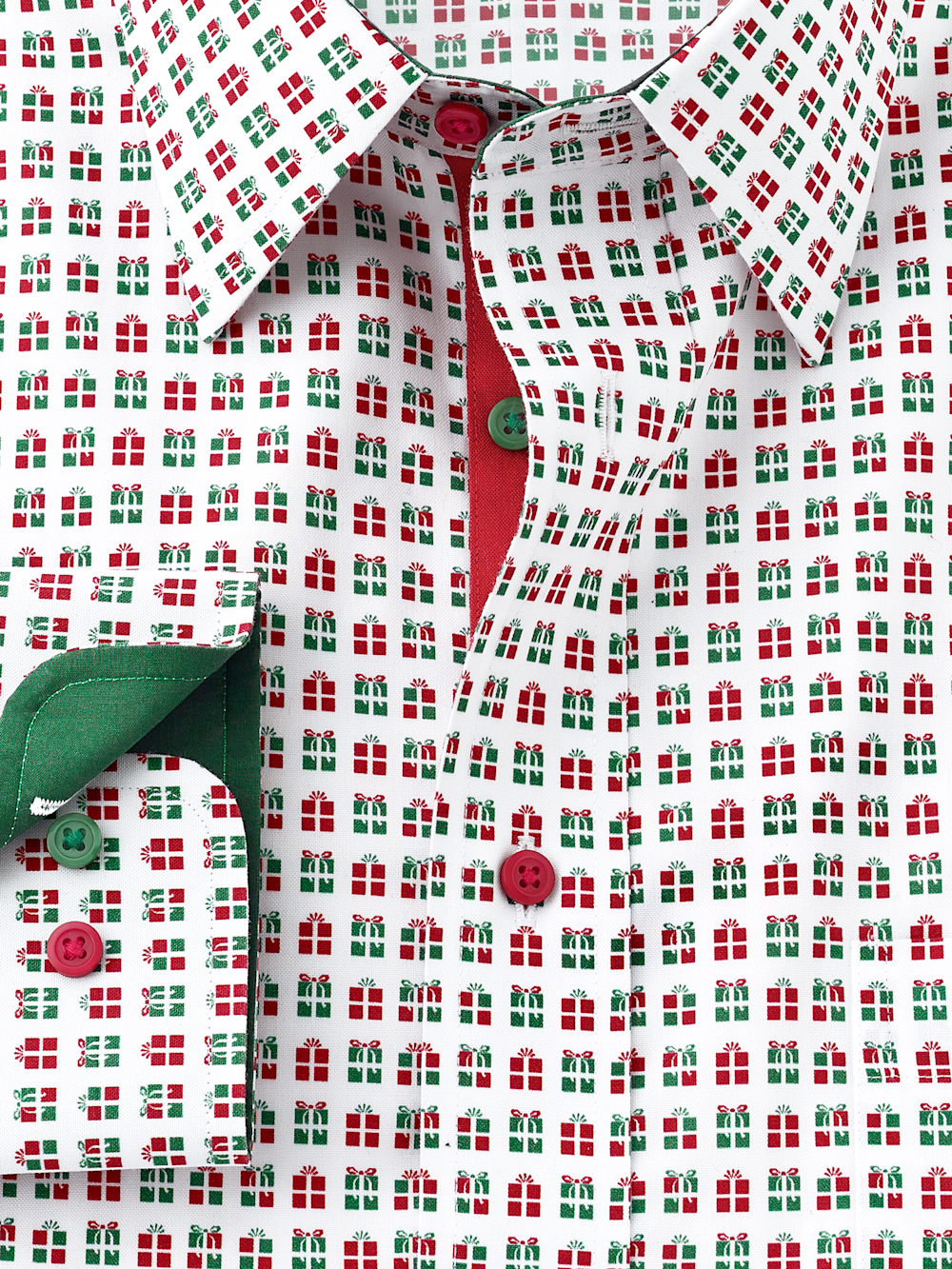 Alternate Image of Comfort Stretch Non-iron Novelty Dress Shirt With Contrast Trim-5