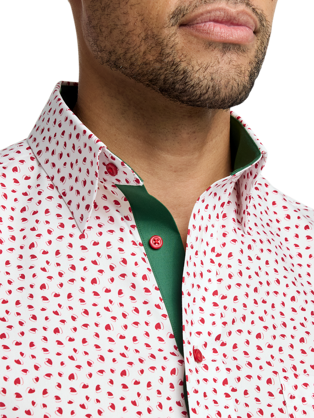 Alternate Image of Comfort Stretch Non-iron Novelty Dress Shirt With Contrast Trim-2