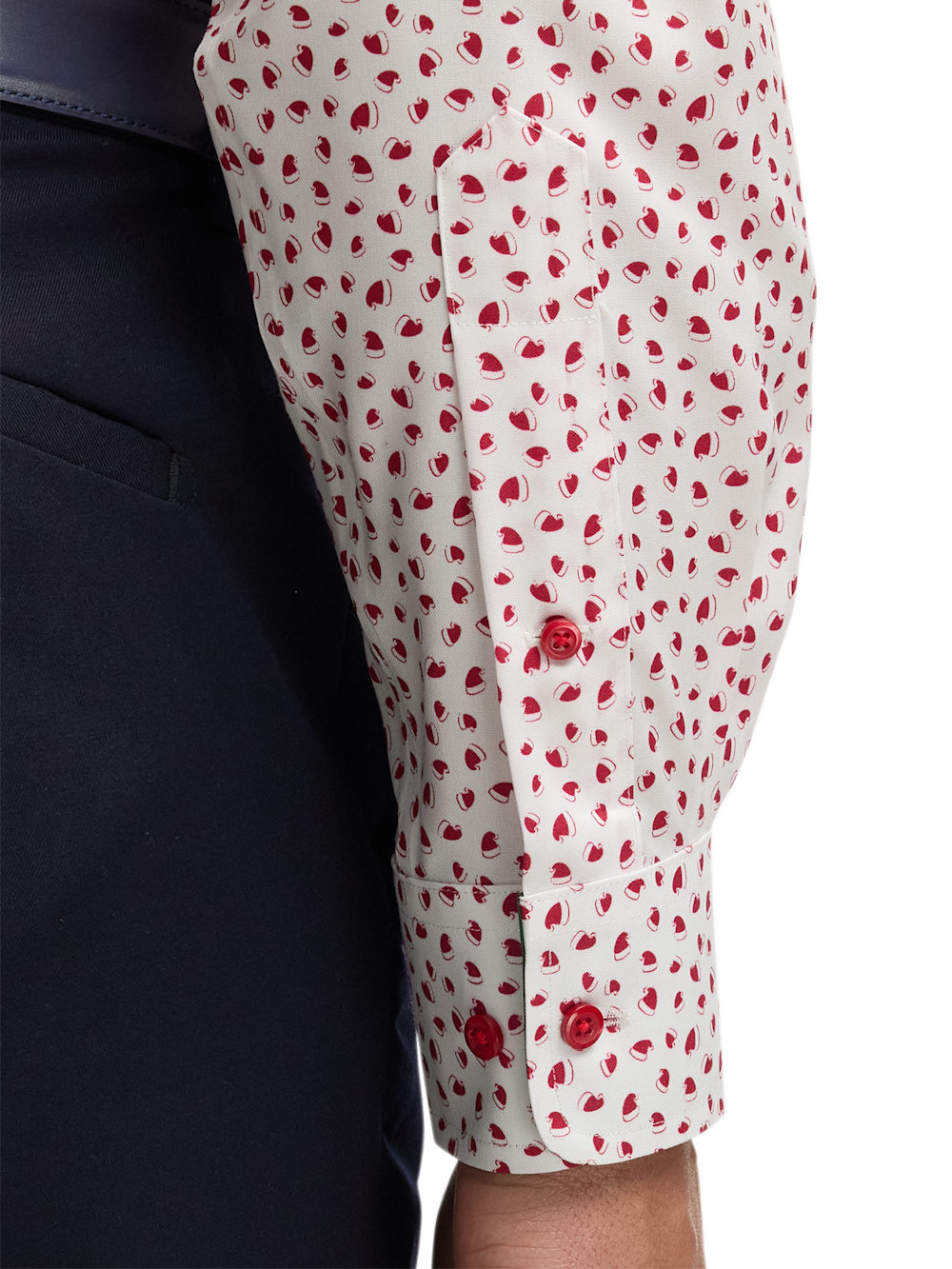 Alternate Image of Comfort Stretch Non-iron Novelty Dress Shirt With Contrast Trim-3