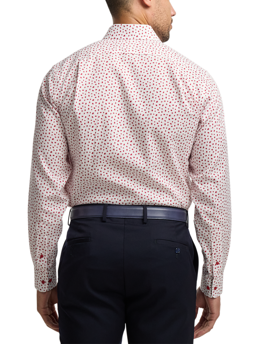 Alternate Image of Comfort Stretch Non-iron Novelty Dress Shirt With Contrast Trim-4