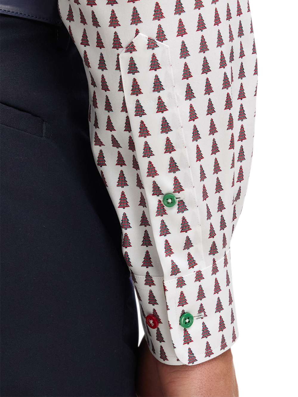 Alternate Image of Comfort Stretch Non-iron Novelty Dress Shirt With Contrast Trim-3