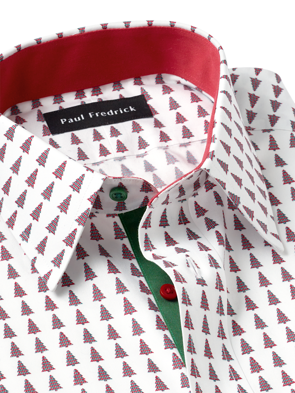 Alternate Image of Comfort Stretch Non-iron Novelty Dress Shirt With Contrast Trim-6