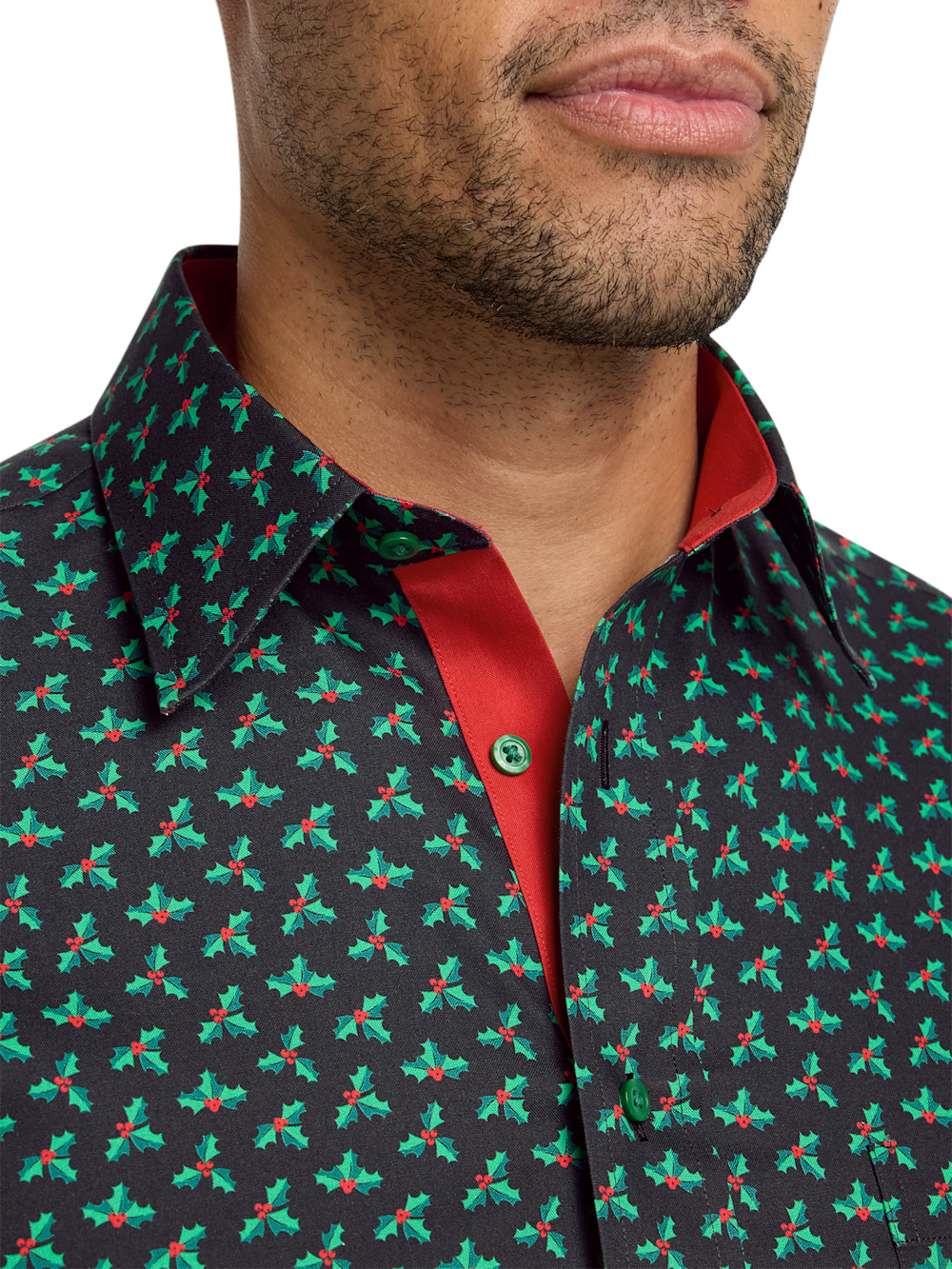 Alternate Image of Comfort Stretch Non-iron Novelty Dress Shirt With Contrast Trim-2