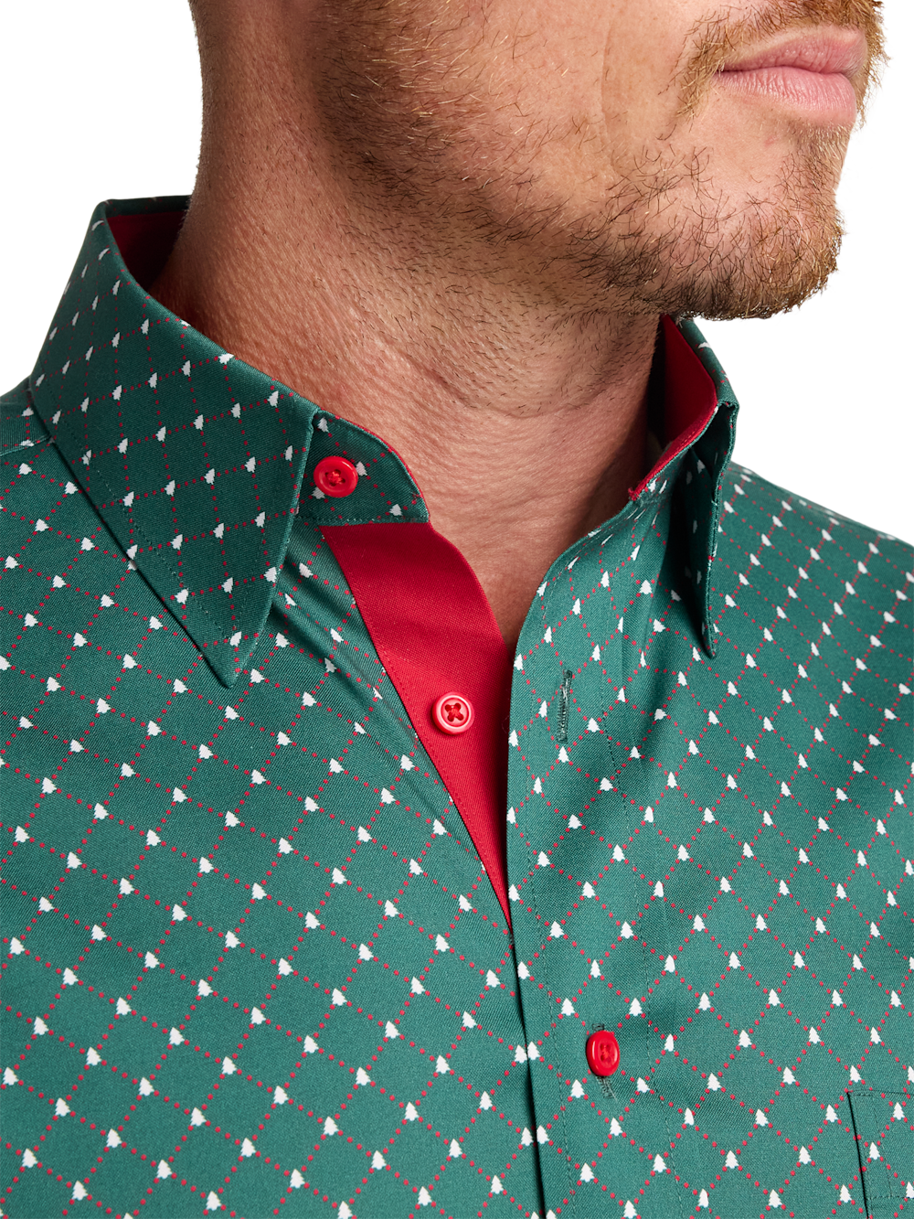 Alternate Image of Comfort Stretch Non-iron Novelty Dress Shirt With Contrast Trim-2