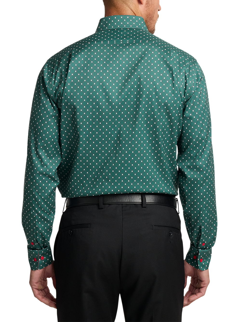 Alternate Image of Comfort Stretch Non-iron Novelty Dress Shirt With Contrast Trim-4