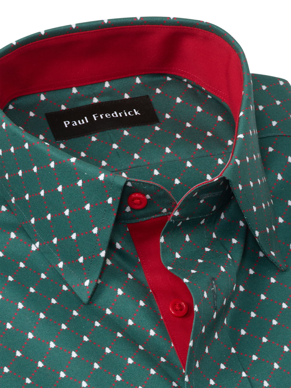 Alternate Image of Comfort Stretch Non-iron Novelty Dress Shirt With Contrast Trim-6