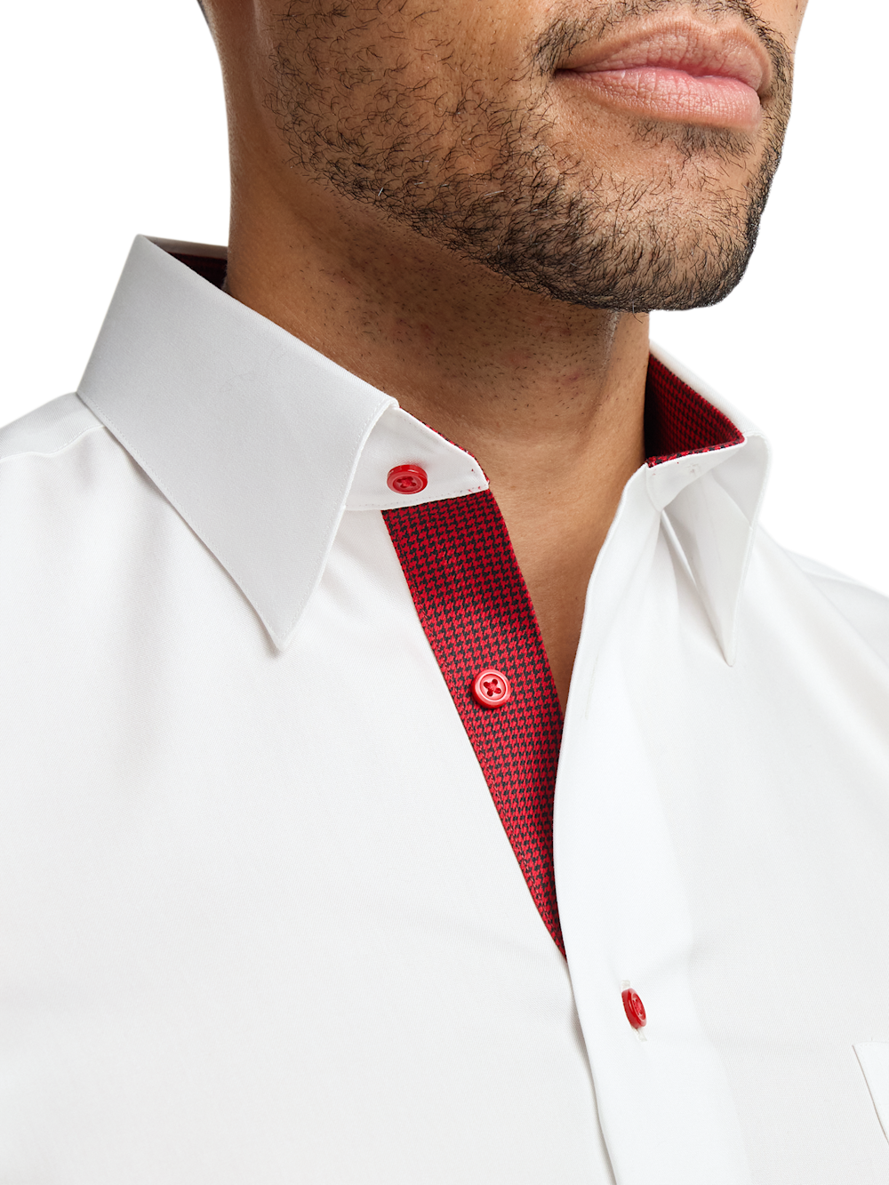 Alternate Image of Comfort Stretch Non-iron Solid Dress Shirt With Contrast Trim-2