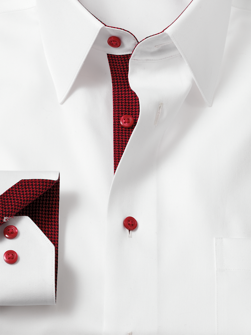 Alternate Image of Comfort Stretch Non-iron Solid Dress Shirt With Contrast Trim-5