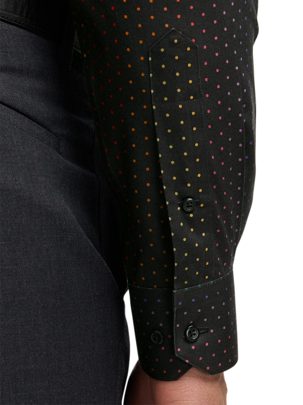 Alternate Image of Comfort Stretch Non-iron Dot Dress Shirt-3