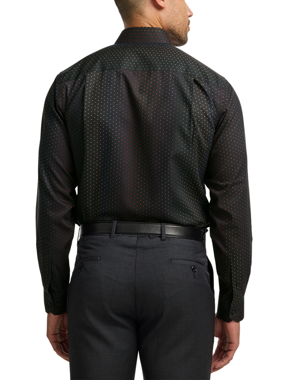 Alternate Image of Comfort Stretch Non-iron Dot Dress Shirt-4