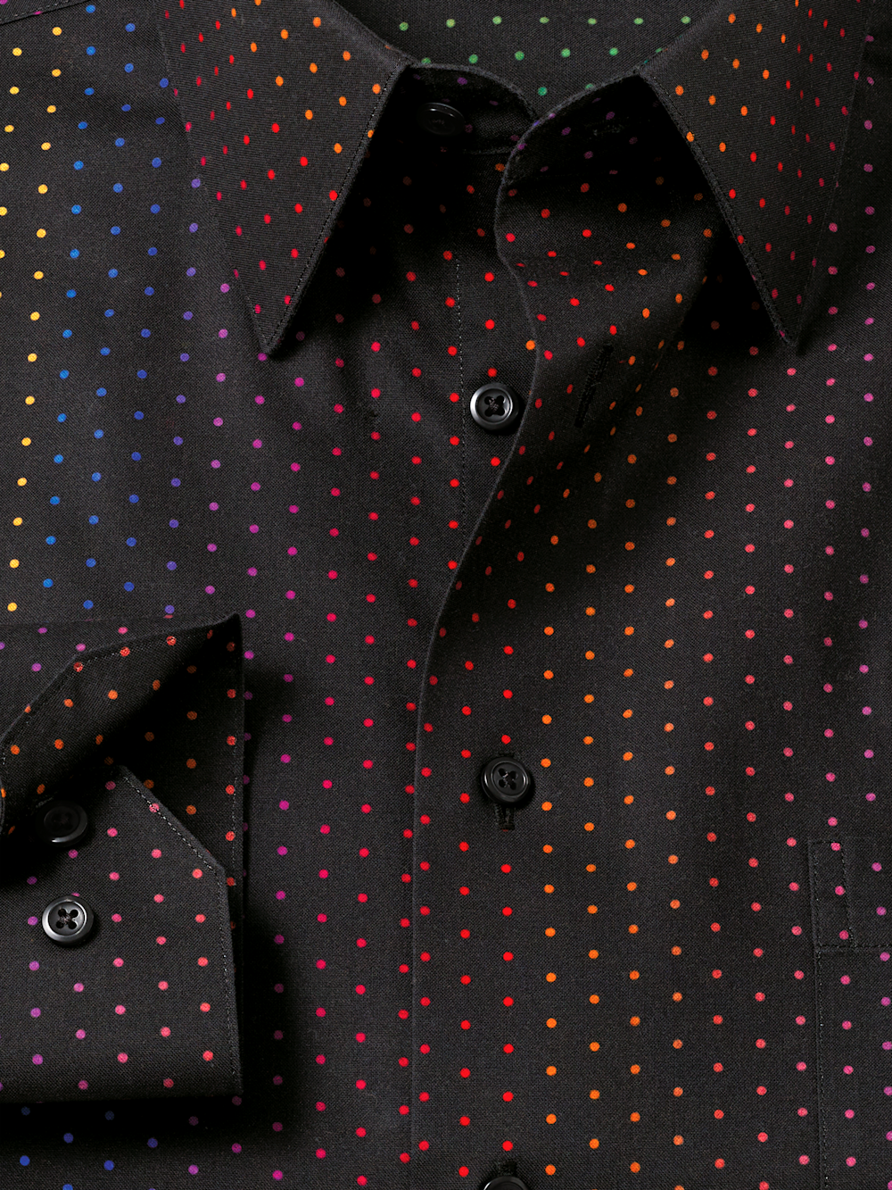 Alternate Image of Comfort Stretch Non-iron Dot Dress Shirt-5