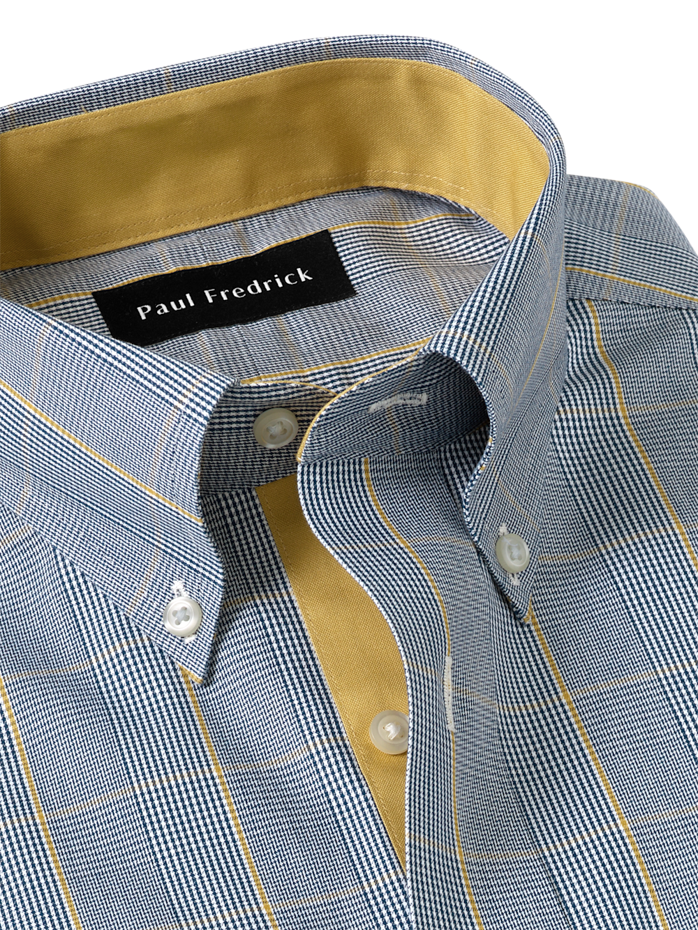 Alternate Image of Comfort Stretch Non-iron Plaid Dress Shirt With Contrast Trim-6