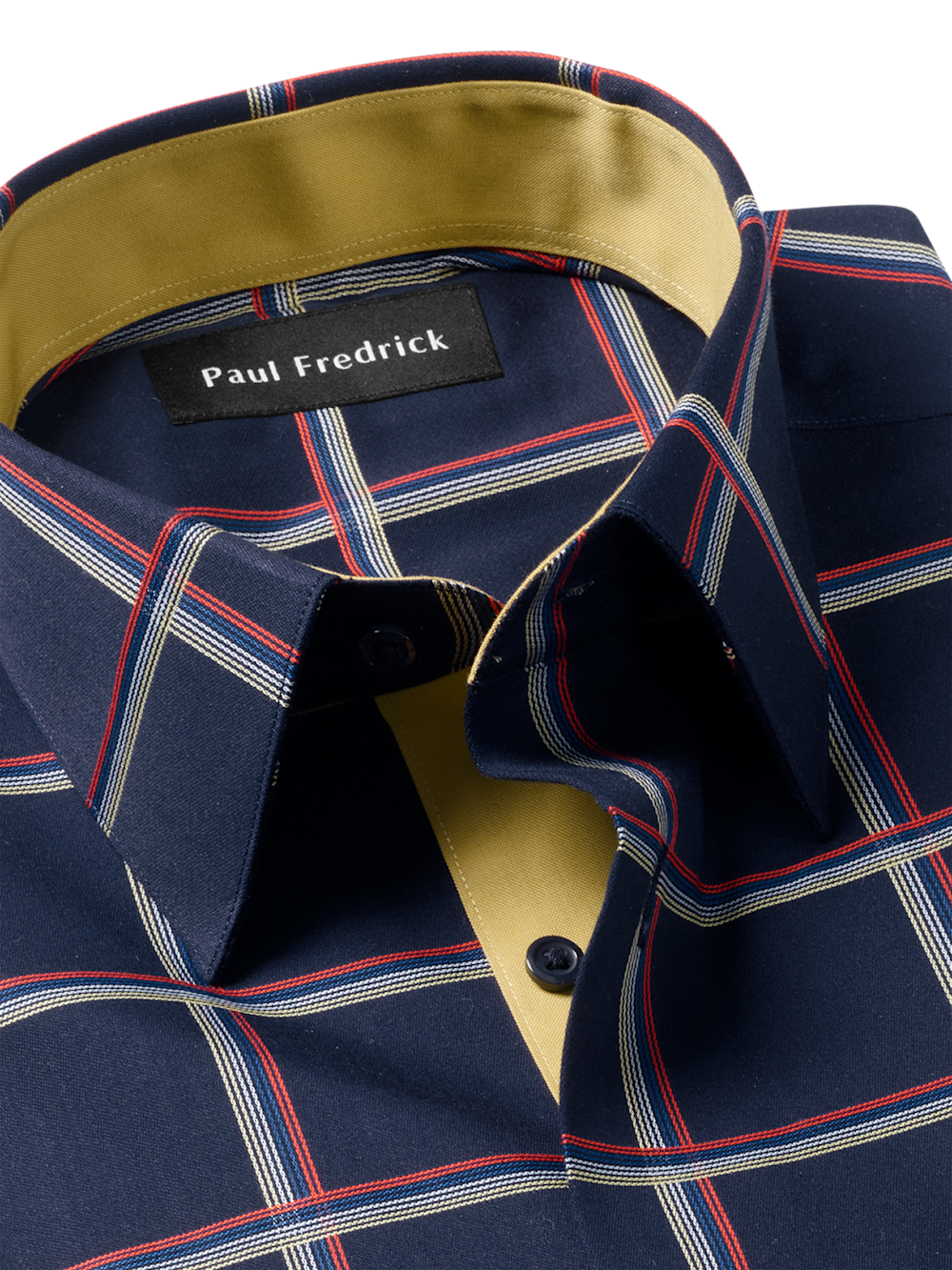 Alternate Image of Comfort Stretch Non-iron Check Dress Shirt With Contrast Trim-6