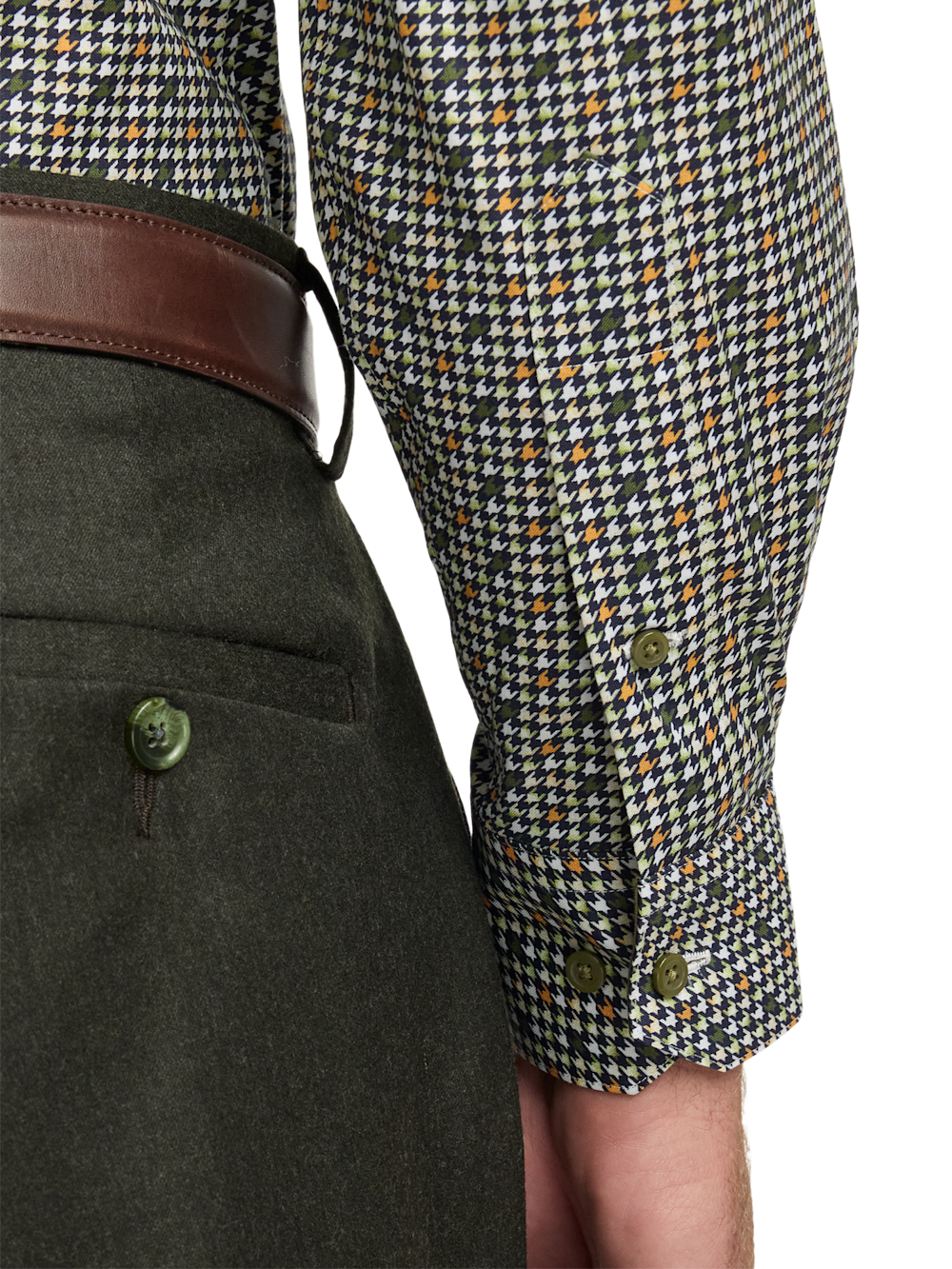 Alternate Image of Comfort Stretch Non-iron Check Dress Shirt With Contrast Trim-3