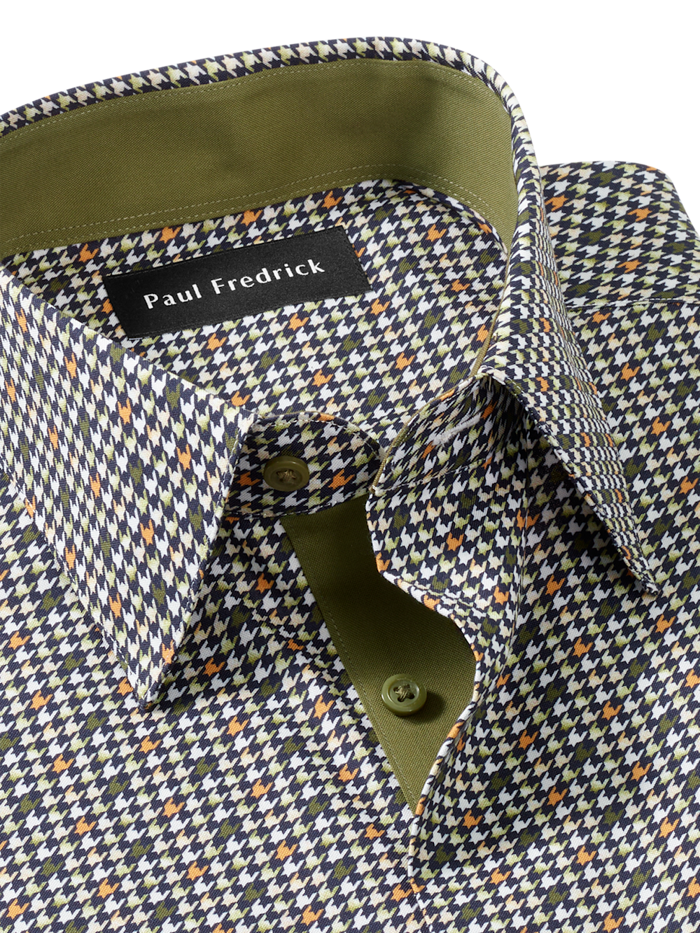Alternate Image of Comfort Stretch Non-iron Check Dress Shirt With Contrast Trim-6