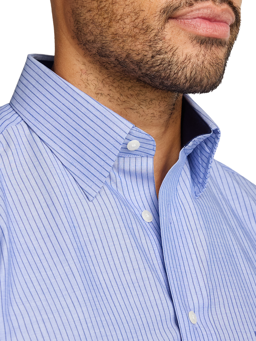 Alternate Image of Non-iron Cotton Stripe Dress Shirt With Contrast Trim-2