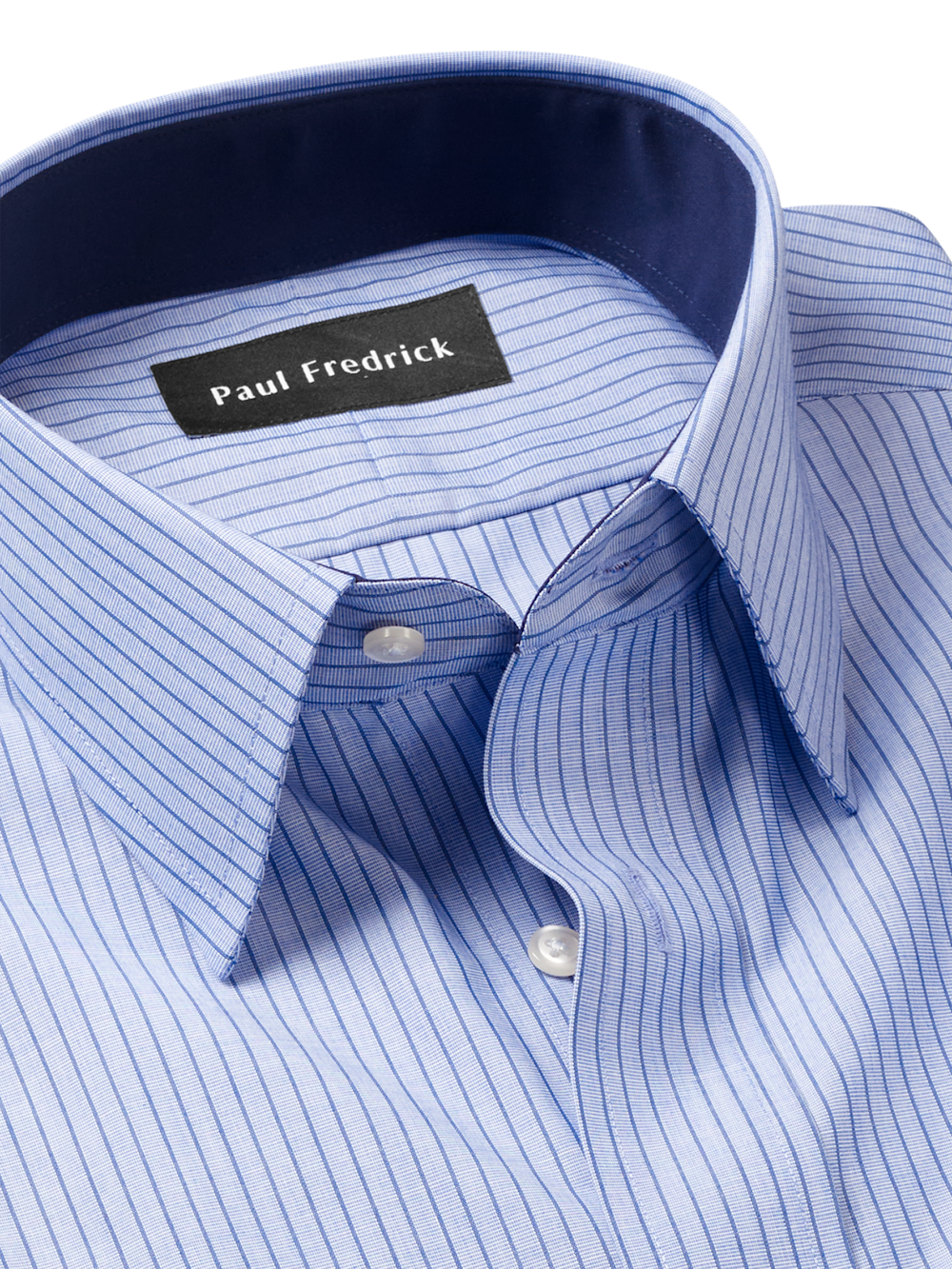 Alternate Image of Non-iron Cotton Stripe Dress Shirt With Contrast Trim-6