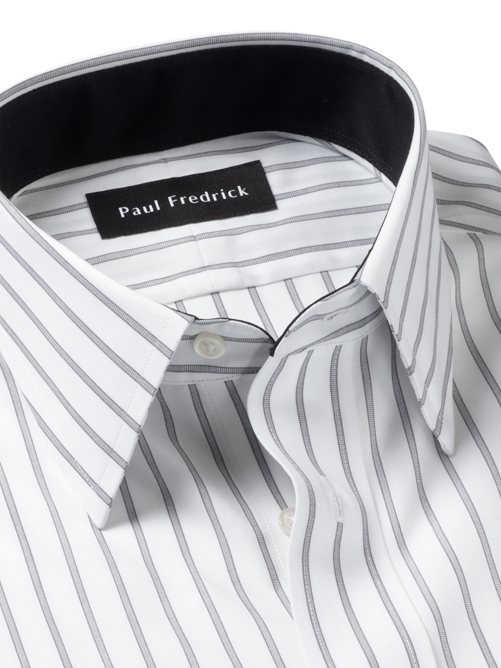 Alternate Image of Non-iron Cotton Stripe Dress Shirt With Contrast Trim-6